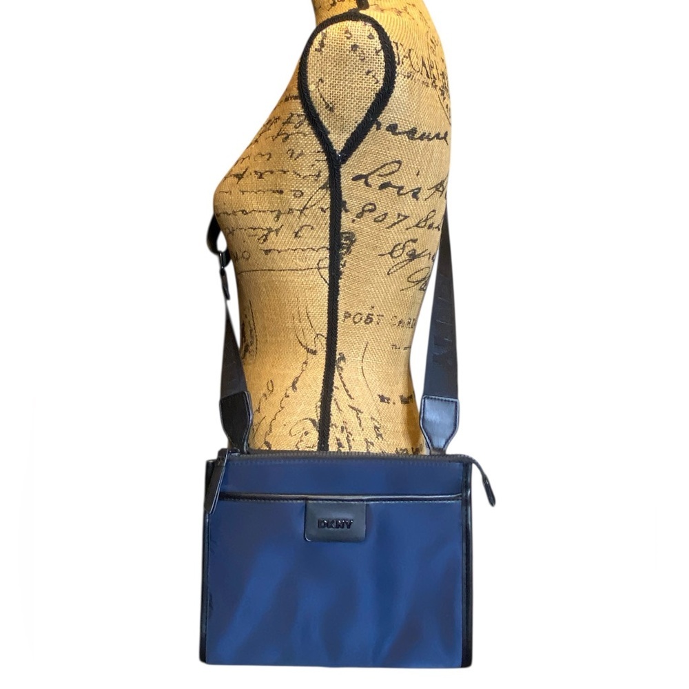 DKNY Blue Nylon Thin Mini Crossbody Bag - Picture 3 of 12